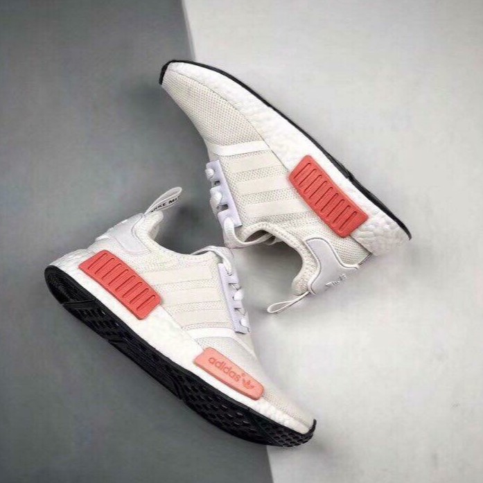 Giày Sneaker Nữ Adidas NMD R1 trắng hồng (fullbox+freeship)