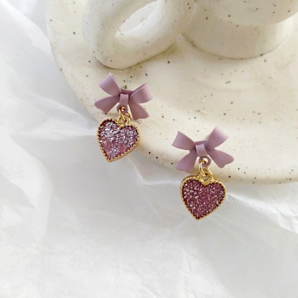 Bông Tai Dáng Dài Hình Nơ Xinh Xắn S925 Cho Nữ