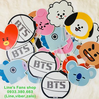 [MUA 1 TẶNG 1] Quạt nhựa cầm tay BTS