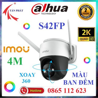 Camera 2M 4M PTZ (XOAY 360) WIFI  Ngoài Trời  IMOU IP - S22FP S42FP CRUISER 1080P 2K Màu Ban Đêm C8C A22EP F22P