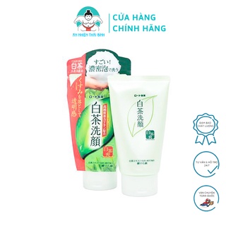 Sữa rửa mặt trà xanh dưỡng ẩm trắng da Rohto Shirochasou nhật bản 120g