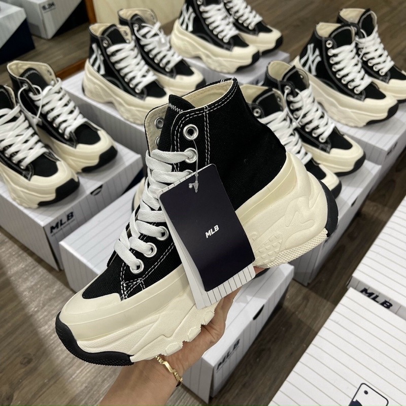 GIÀY M.L.B CHUNKY WHITE BLACK SC