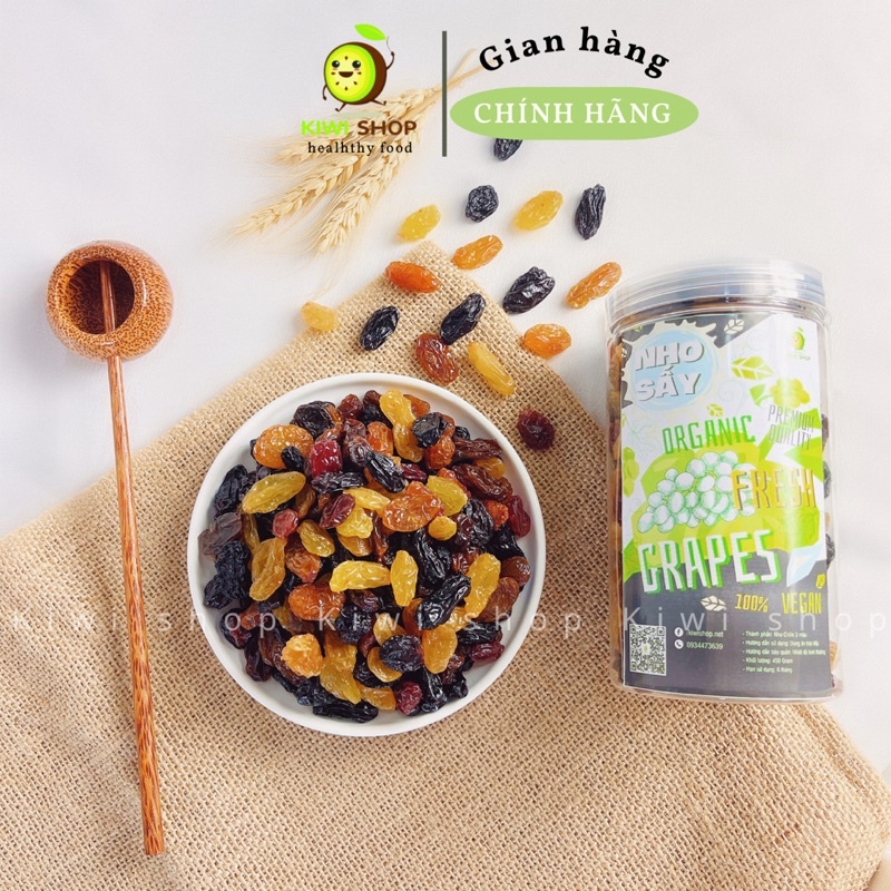 Nho Chile 3 màu sấy khô hũ 450GR *KIWISHOP*