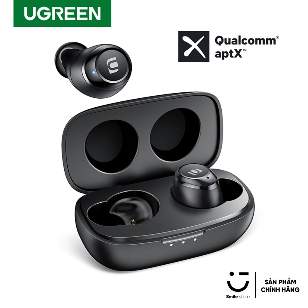 Tai Nghe Bluetooth Không Dây UGREEN WS102 TWS Chip Qualcomm Âm Thanh HIFI Mic Đàm Thoại Rõ Ràng Nút Cảm Ứng