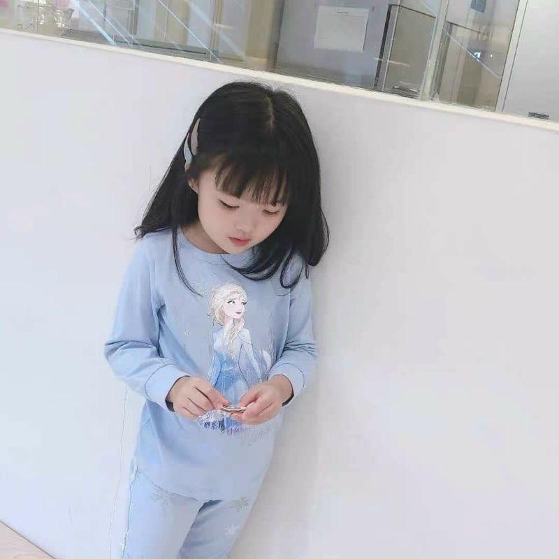 Bộ Elsa xanh xịn xò cho bé gái