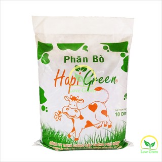 Phân Bò Đã Xử Lí, Phân Hữu Cơ Hapi Green -  Bao 10Dm3 (gói nhỏ ~1Kg)