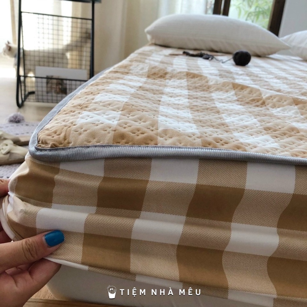 GA CHỐNG THẤM TRẦN BÔNG Muji Xơ Đậu Nành✨m6/m8/2m Mêu✨Ga Chống Thấm Nước Kháng Khuẩn 100% Cao Cấp Nhập Khẩu