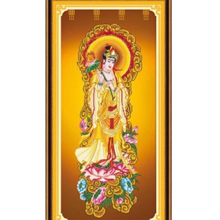 Tranh thêu chữ thập Quan Âm 30257 (60x120) chưa thêu