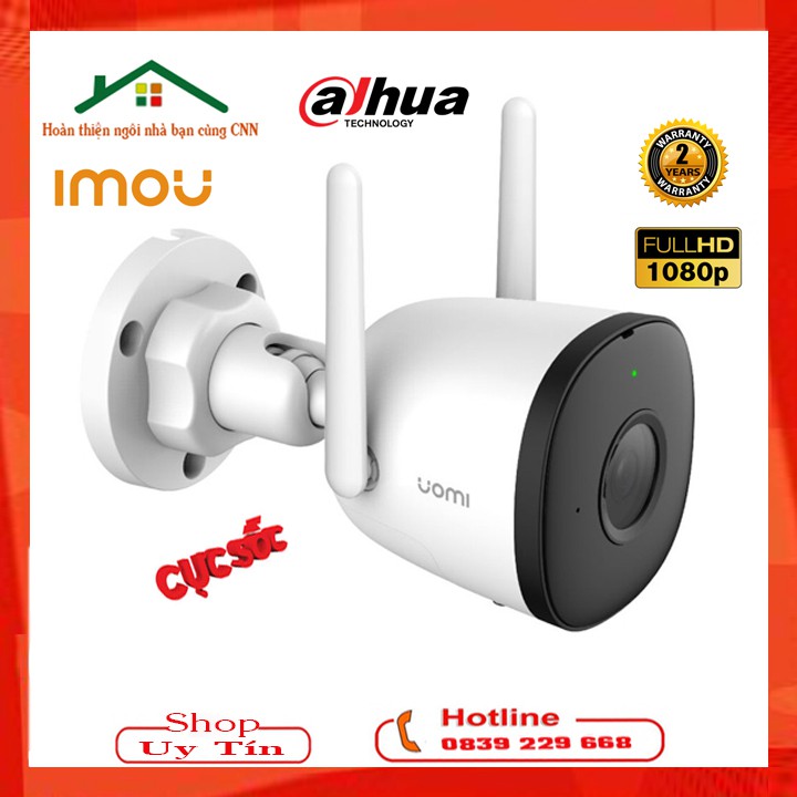 Camera IP Wifi 2M 4M IMOU Ngoài Trời F22P F22FP G42P 1080P FullHD, 4K QHD Màu Đêm - Chính Hãng BH24TH