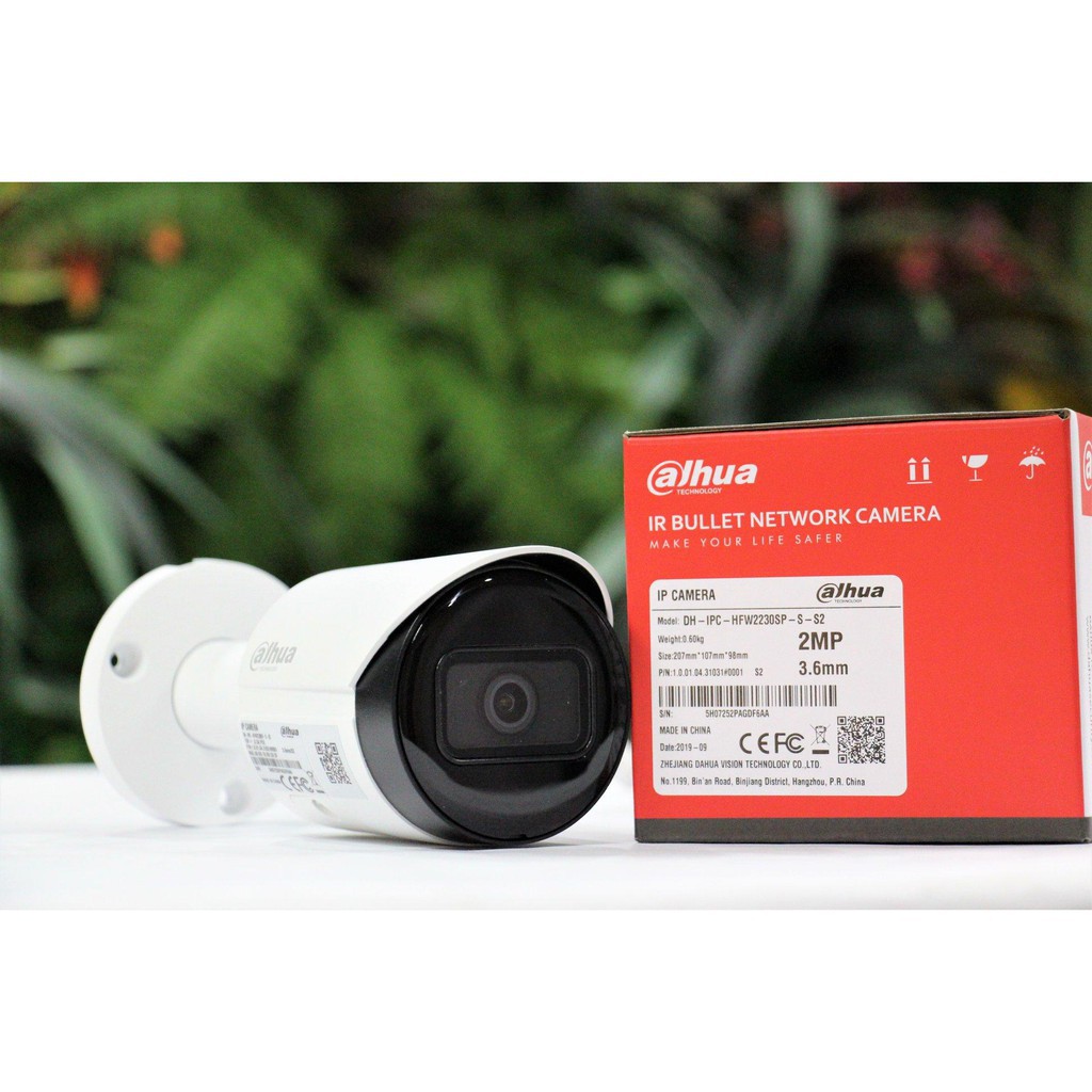 Camera IP hồng ngoại 2.0 Megapixel DAHUA IPC-HFW2230SP-S-S2 - Hỗ trợ thẻ nhớ - Hàng chính hãng