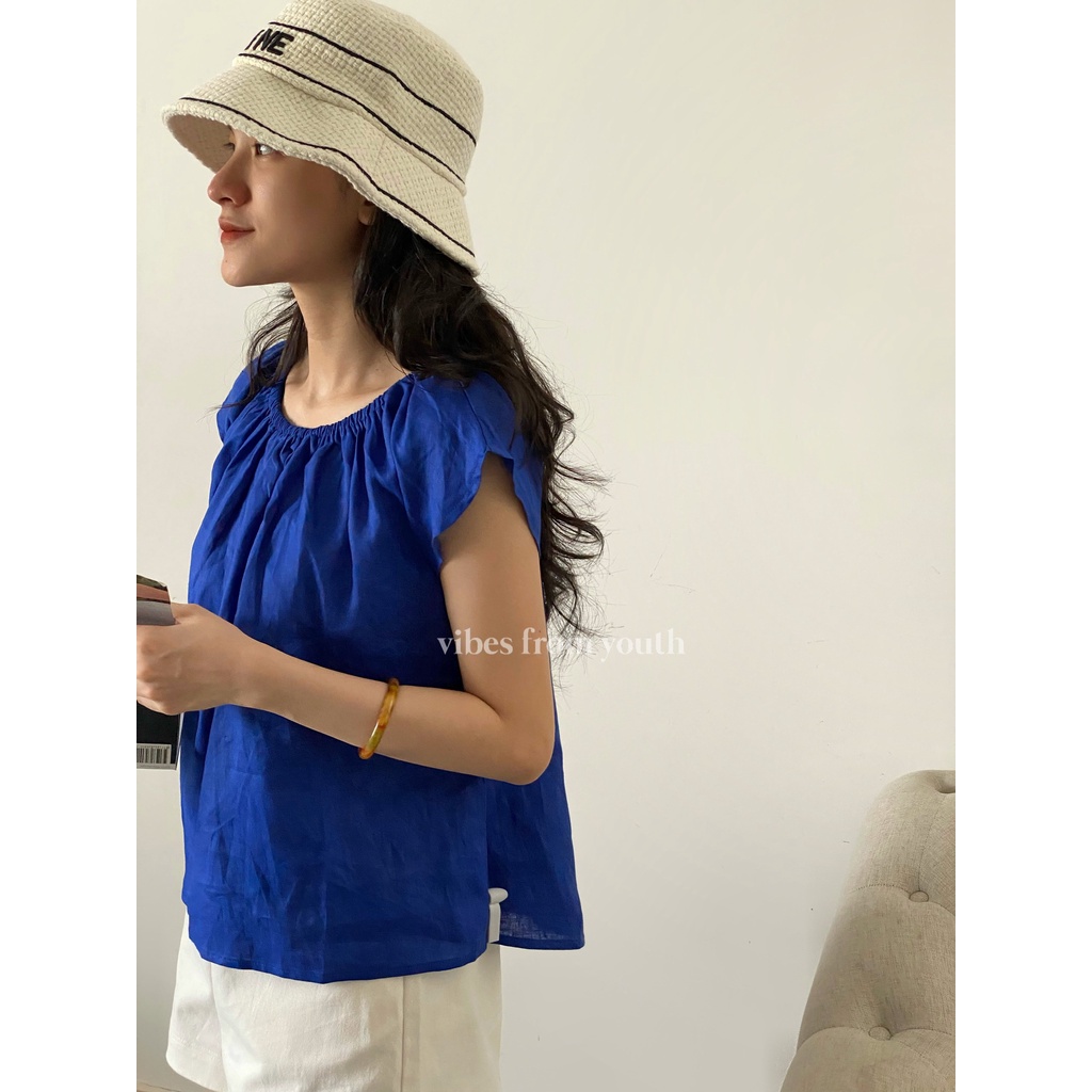 ÁO LINEN CÁNH TIÊN CỔ CHUN_AV1277