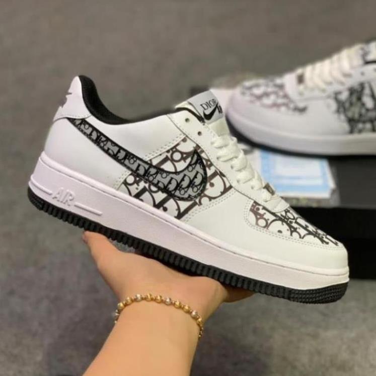 Giày AF1 TRẮNG đế đen xám,kiểu dáng force 1 thể thao sneaker hot trend,đi học,tập gym,chạy bộ | BigBuy360 - bigbuy360.vn
