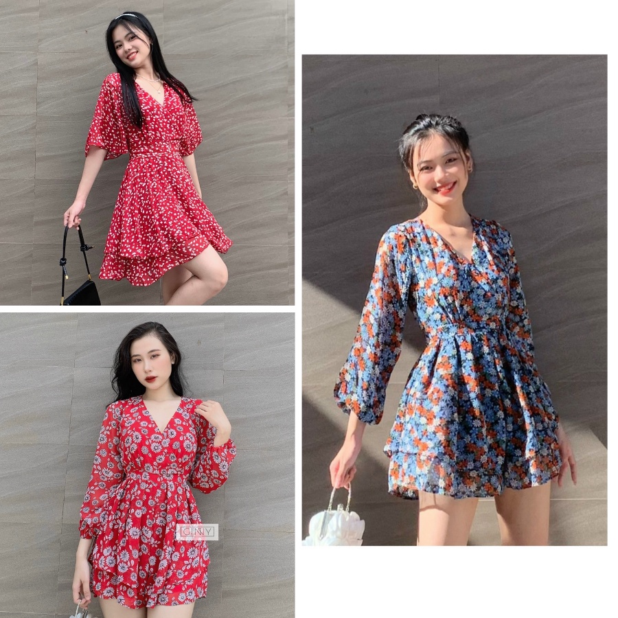 Jum họa tiết hoa nhí GINNY trendy nữ tính dịu dàng ngọt ngào nàng thơ