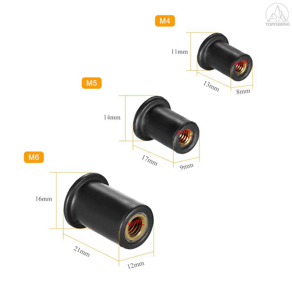 WELL 6 Đai Ốc M4 / M5 / M6 Cho Thuyền Kayak