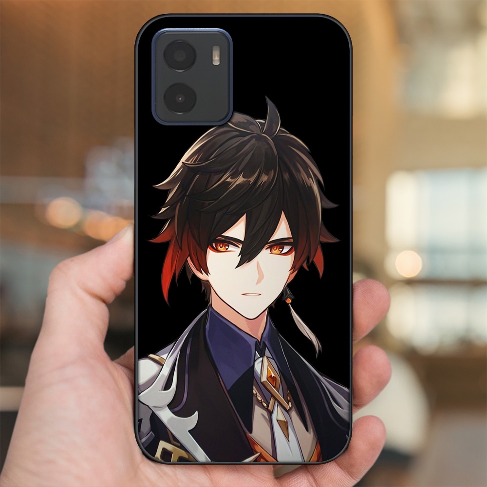 Ốp lưng Vivo Y15s, Y15a viền đen in hình Zhongli Genshin Impact