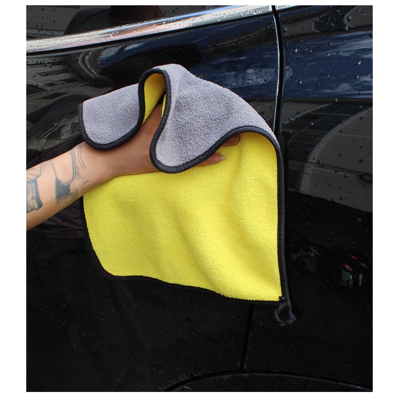 Khăn Lau Xe Ô Tô Sợi Microfiber Đa Dụng - Khăn Lau Siêu Thấm 6