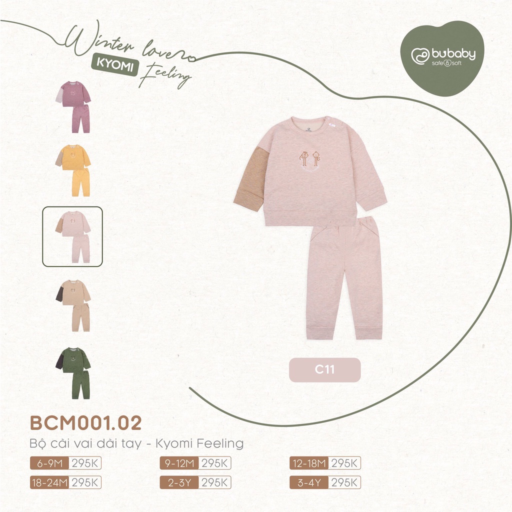 [CHÍNH HÃNG] Bộ cài vai dài tay trẻ em Kyomi Feeling BCM001.02 Bu