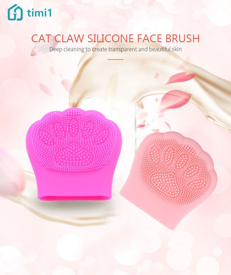 (Hàng Mới Về) Miếng Gel Silica Rửa Mặt Tẩy Tế Bào Chết Hình Chân Thỏ / Mèo | BigBuy360 - bigbuy360.vn