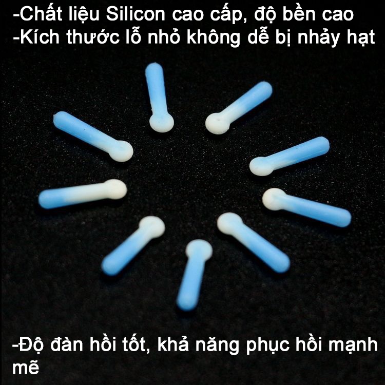 Vỉ 10 Chân Cắm Phao Câu Cá Silicon Bạo Lực Chuyên Dụng Câu Đài Câu Đơn Cao Cấp PK-04