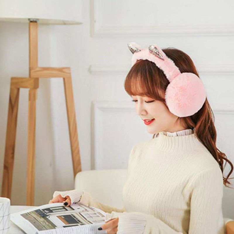 Chụp Tai Giữ Ấm Chống Gió Thiết Kế Tai Mèo Hoạt Hình Dễ Thương