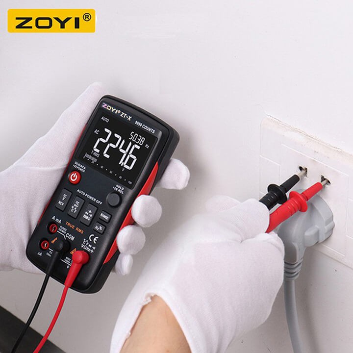 Đồng hồ vạn năng Zoyi ZT-X đo điện đo dòng, điện áp AC/DC, tụ điện, trở và tần số, đo thông mạch, đo nhiệt độ có đèn LED