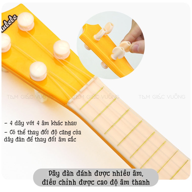 Đàn Ukulele Đồ Chơi Nhiều Màu Sắc Guitar Hình Hoa Quả Dễ Thương Cho Bé Phát Triển Âm Nhạc