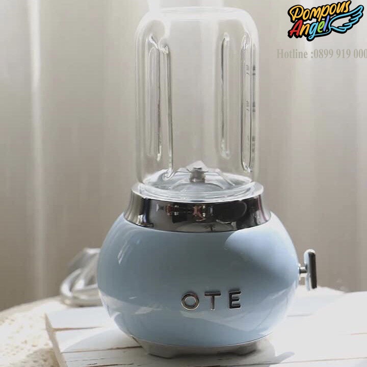 Máy xay sinh tố mini dáng cổ điển cầm tay OTE đủ màu xanh/trắng/hồng , decor trang trí ,bảo hành 12 tháng