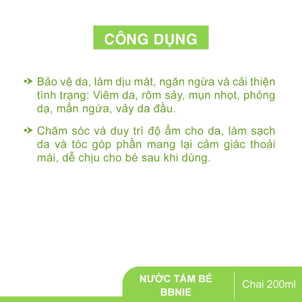 Tắm gội thảo dược BBNIE 250ml nhiều vị hương chính hãng