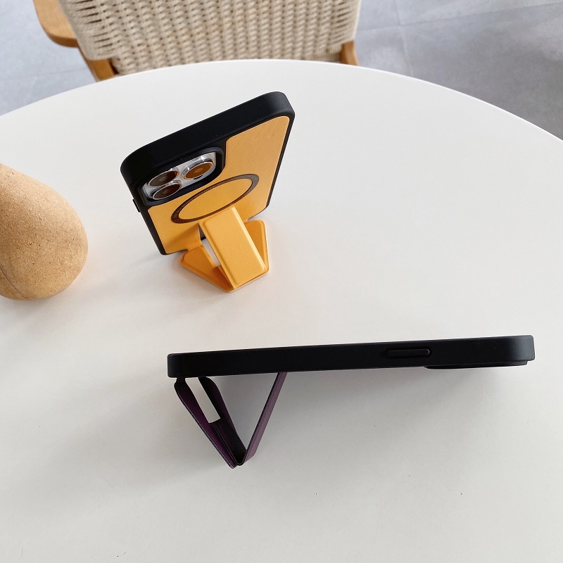 Business style magnetic phone case suitable for iPhone 14 Pro max invisible stand 11 12 13 Pro max leather case