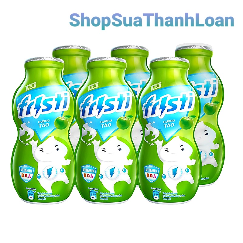 [HSD T12-2023] Thùng 48 Chai Sữa Chua Uống Fristi Hương Táo 80ml.