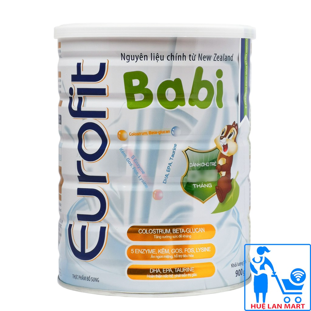 [CHÍNH HÃNG] Sữa Bột NutriCare Eurofit Babi Hộp 900g nguyên liệu chính từ New zealand