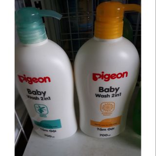 Combo 2 chai sữa tắm gội pigeon cho bé 700ml