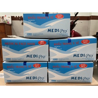 Khẩu trang y tế Medi Pro - 3 lớp kháng khuẩn, chống bụi và không dị ứng