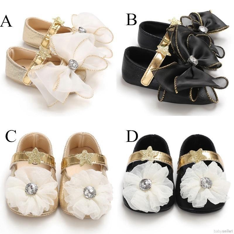 Giày Công Chúa Đính Hoa Đáng Yêu Cho Bé Gái