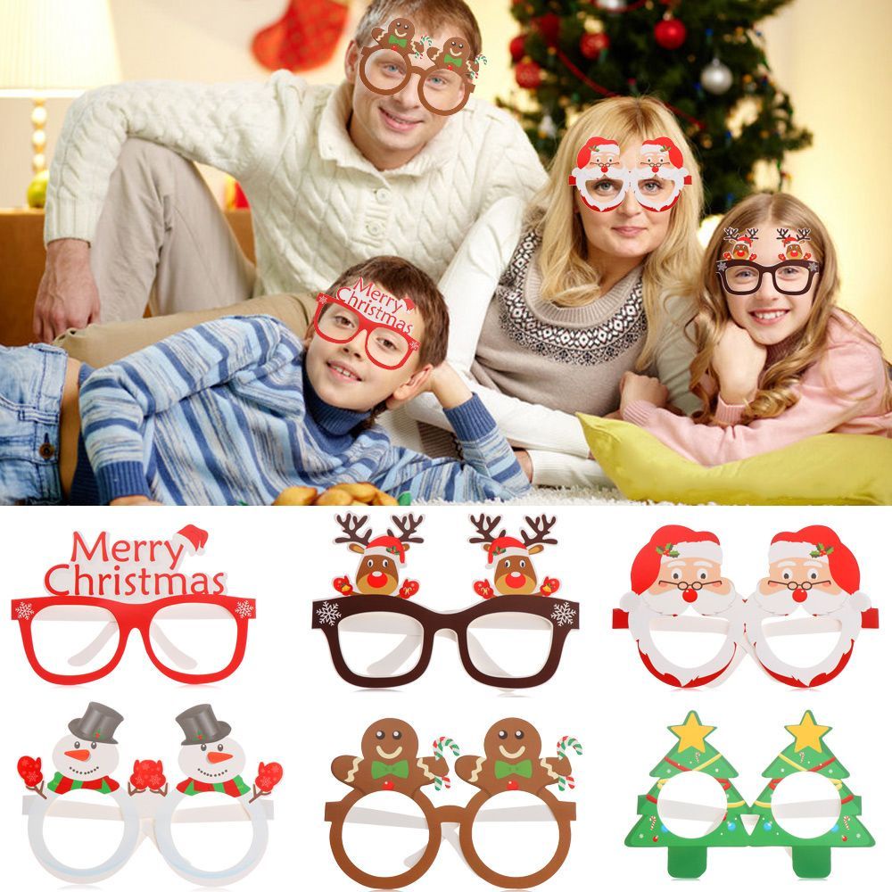 Bộ 9 mắt kính họa tiết giáng sinh/tuần lộc/ông già noel/tuần lộc làm phụ kiện chụp ảnh cho bé | BigBuy360 - bigbuy360.vn