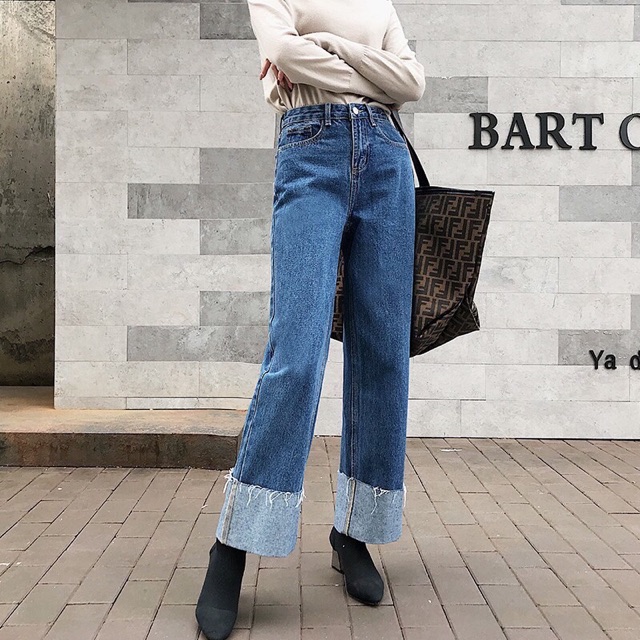 Quần jeans nữ xắn lai chất loại 1