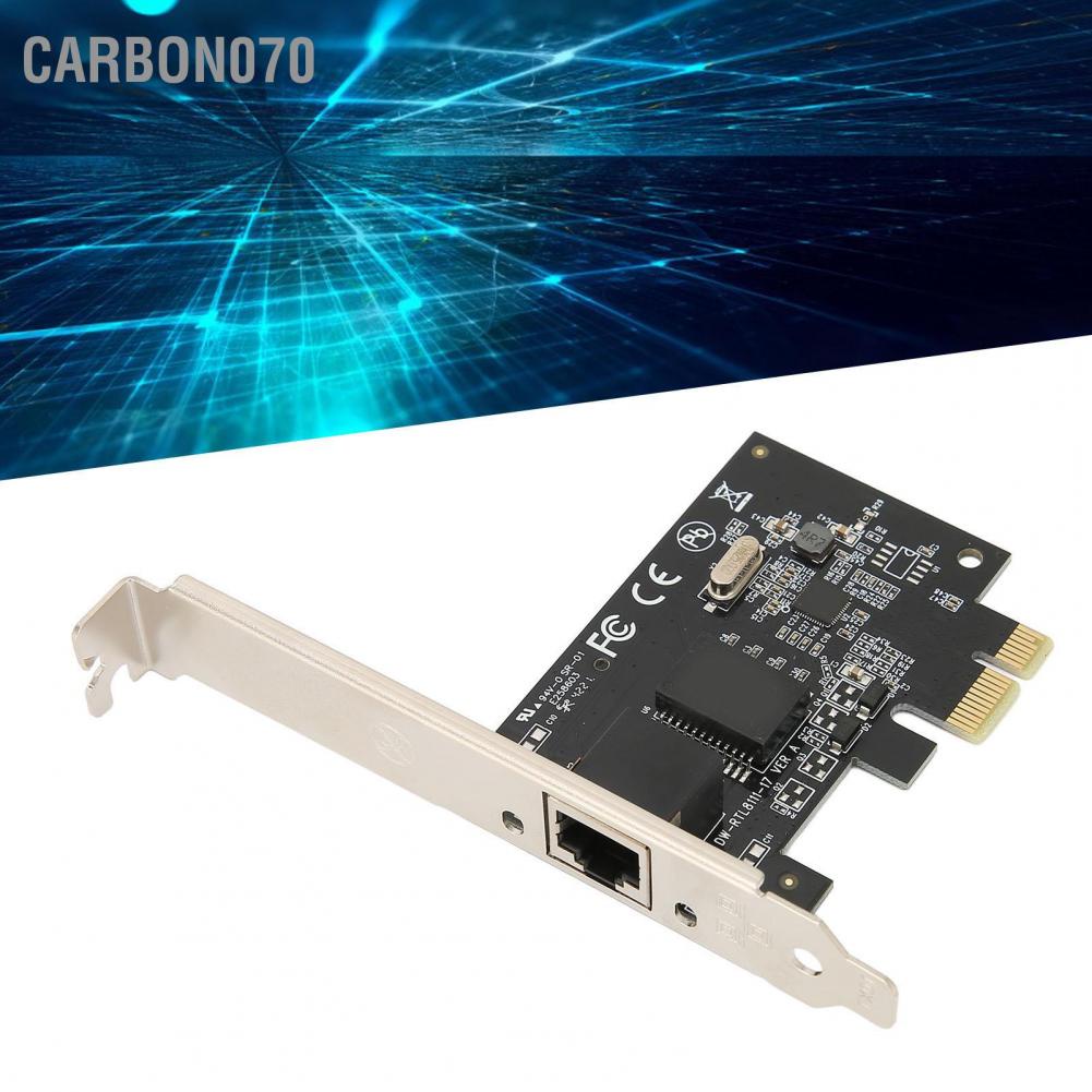 Carbon070 Thẻ Gigabit Ethernet 10Mbps 100Mbps 1000Mbps mạng có dây PCI E thích ứng cho Win dành Linux OS X