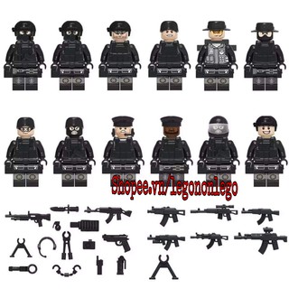 Non Lego Minifigure lính SWAT