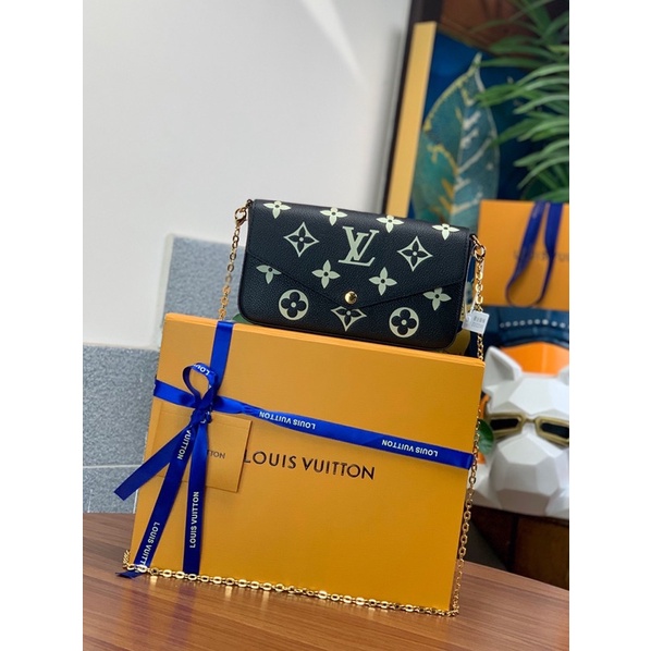 Túi đeo chéo nữ dáng bì thư thương hiệu Louis Vuitton LV da thật cao cấp