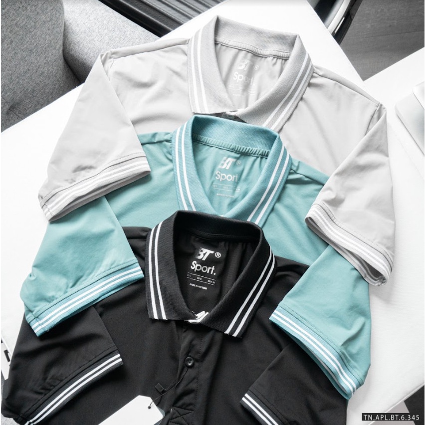 Áo thun polo thể thao nam, chất thun cotton cá sấu mềm mịn, form slim fit BT6345