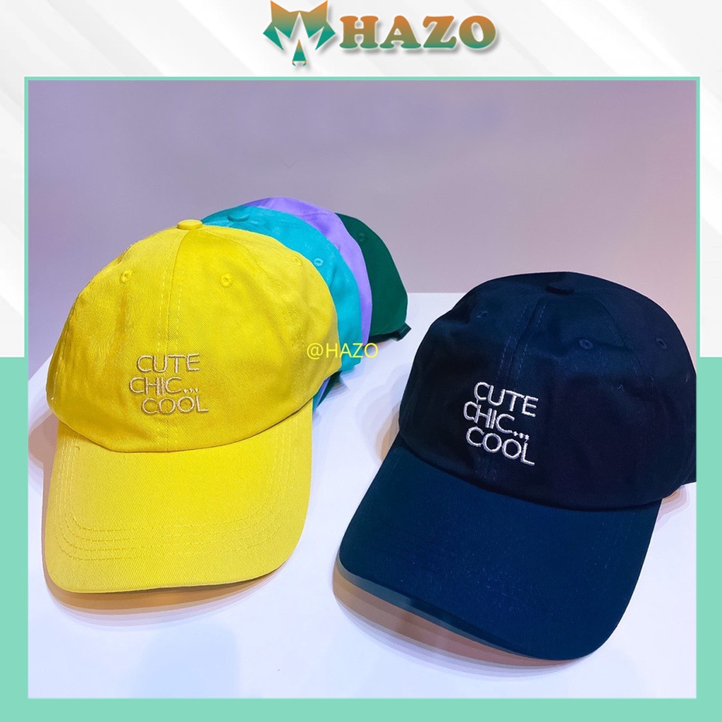 Mũ lưỡi trai Nón kết thêu chữ Cute Chic Cool 377 phong cách Ulzzang form unisex nam nữ