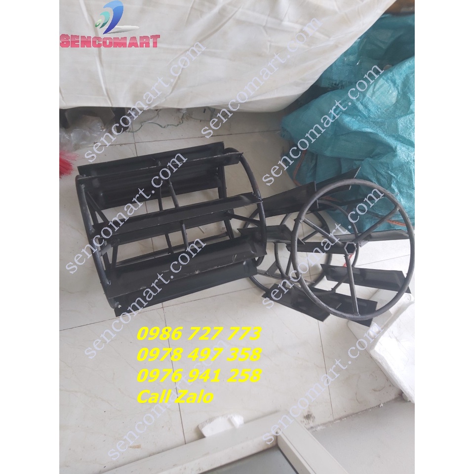 Bánh lồng ruộng nước 9 nan thẳng lắp máy xới đất đa năng