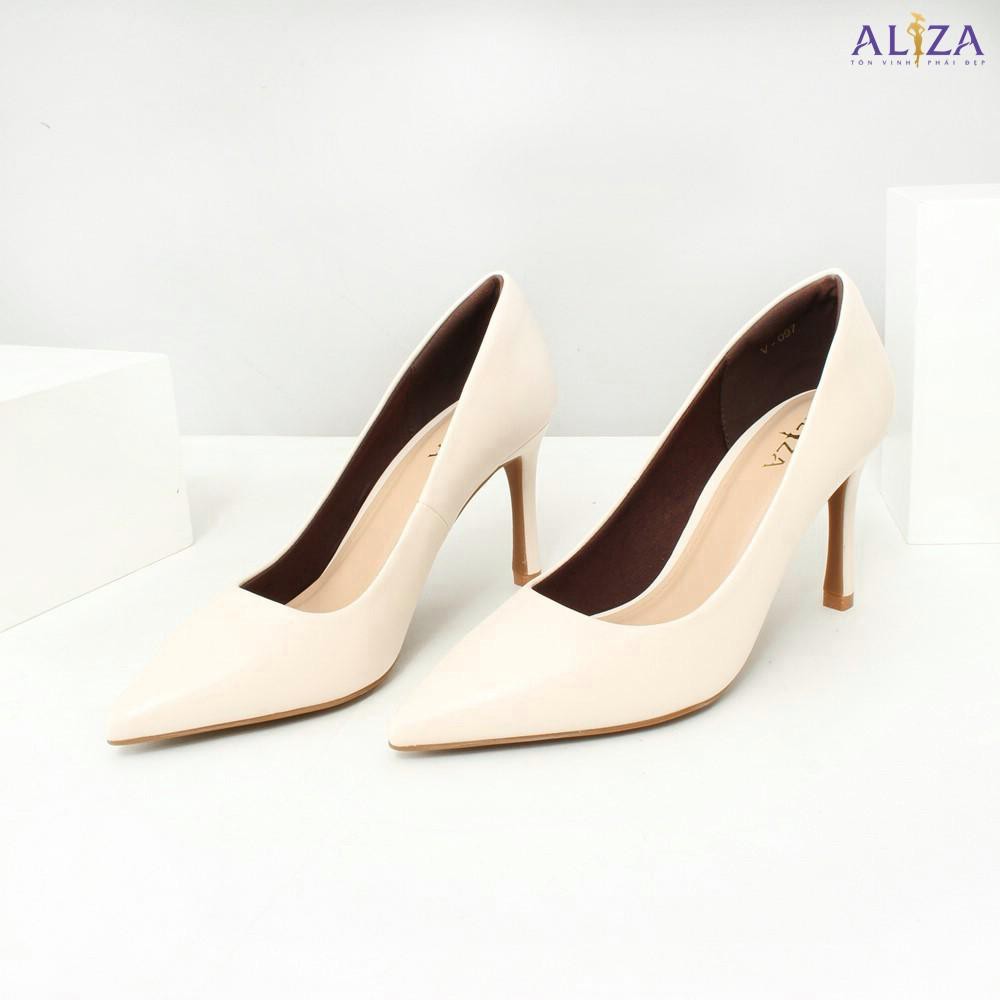 Giày Cao Gót - Giày Công Sở Aliza V97 - Cao 7cm - 3 Màu Đen, Kem, Trắng - Fullsize