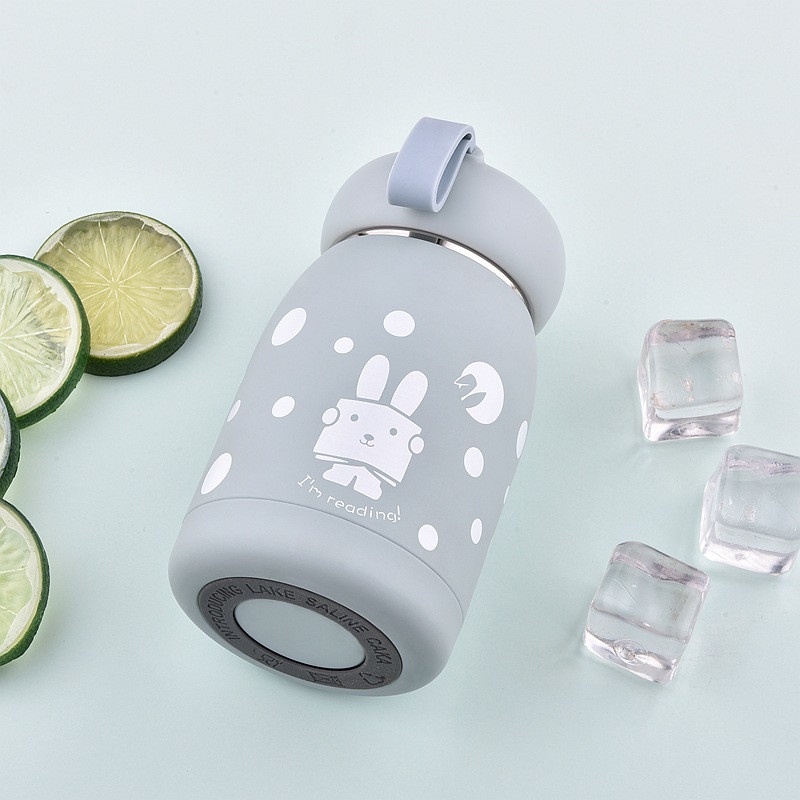 Bình Ủ Cháo Giữ Nhiệt Bằng Thép Không Rỉ 320ml Hình Thỏ Đáng Yêu Cho Mẹ Và Bé