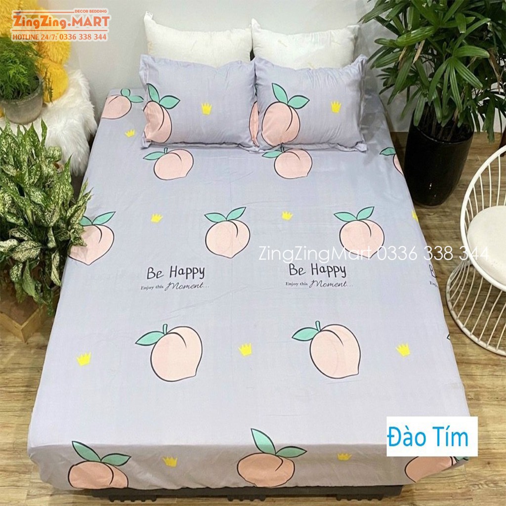 Shop xả kho 200 Bộ ga gối POLLY COTTON  tại Hà Nội [ 1 Ga chun + 2 Vỏ gối ] (Ghé shop lựa mẫu)