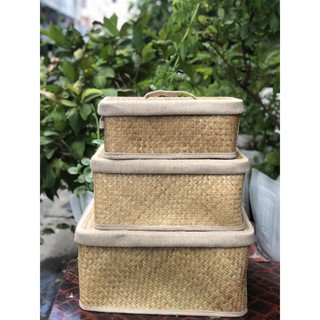 Hộp cỏ bàng chữ nhật có nắp các size / Hộp đựng đồ có nắp các loại