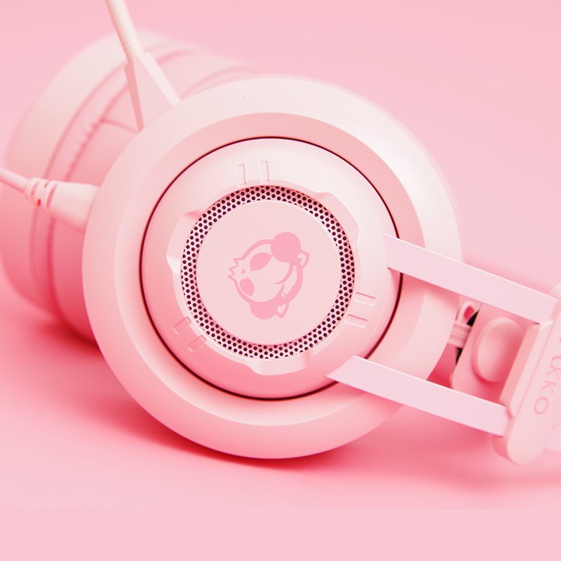 Tai nghe Gaming AKKO AD701 Pink Over Ear – RGB giả lập 7.1