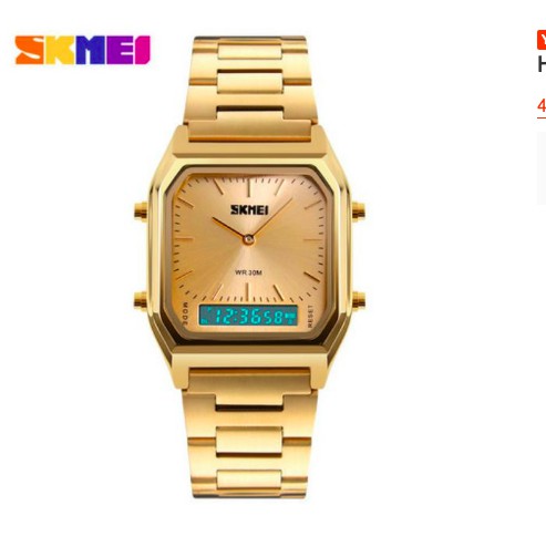 Đồng Hồ Nam Nữ Kim-Điện Tử SKMEI 1220 Dual Time Chính Hãng