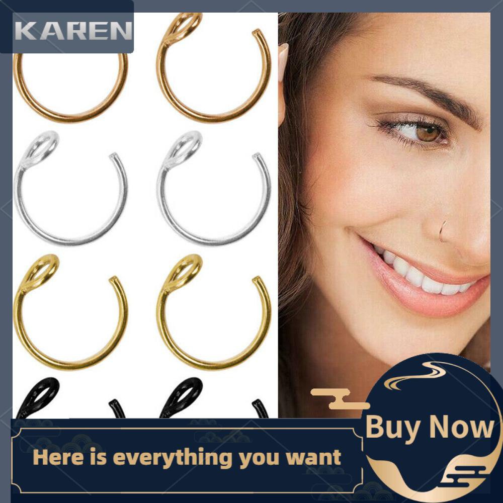 1 Khuyên Mũi Bằng Thép Không Gỉ Nhiều Màu Sắc Thời Trang Dành Cho Nữ