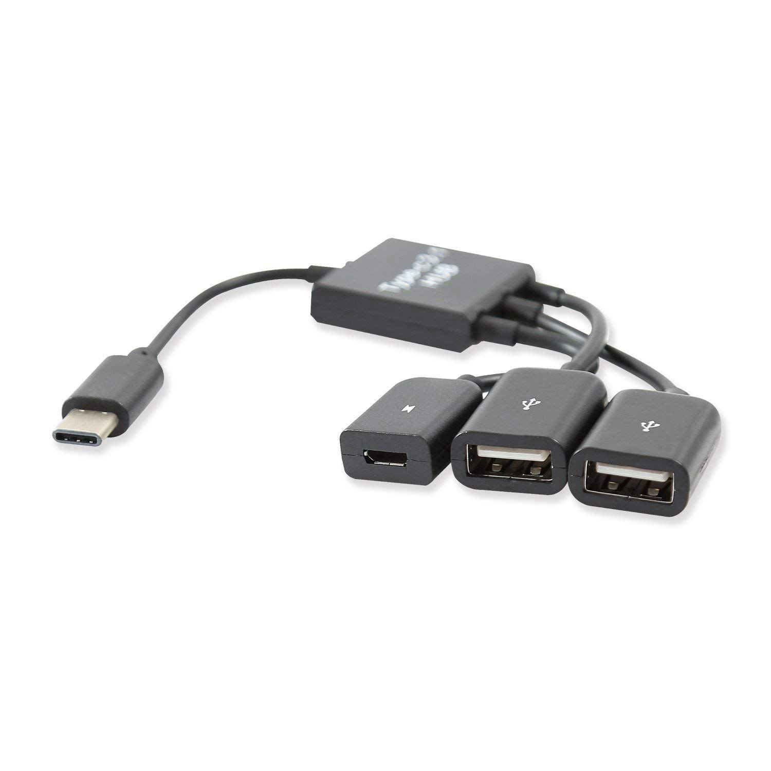 Usb 3.1 Loại C Male To 2 Dual Usb A 2.0 Female + Micro-Usb Female Hub 3 Trong 1